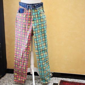 Ragged Priest Checker Print Jeans NEW WITH TAG